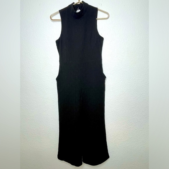 Anthropologie jumpsuit halter black sz XSP xs petite NWT - Picture 1 of 8